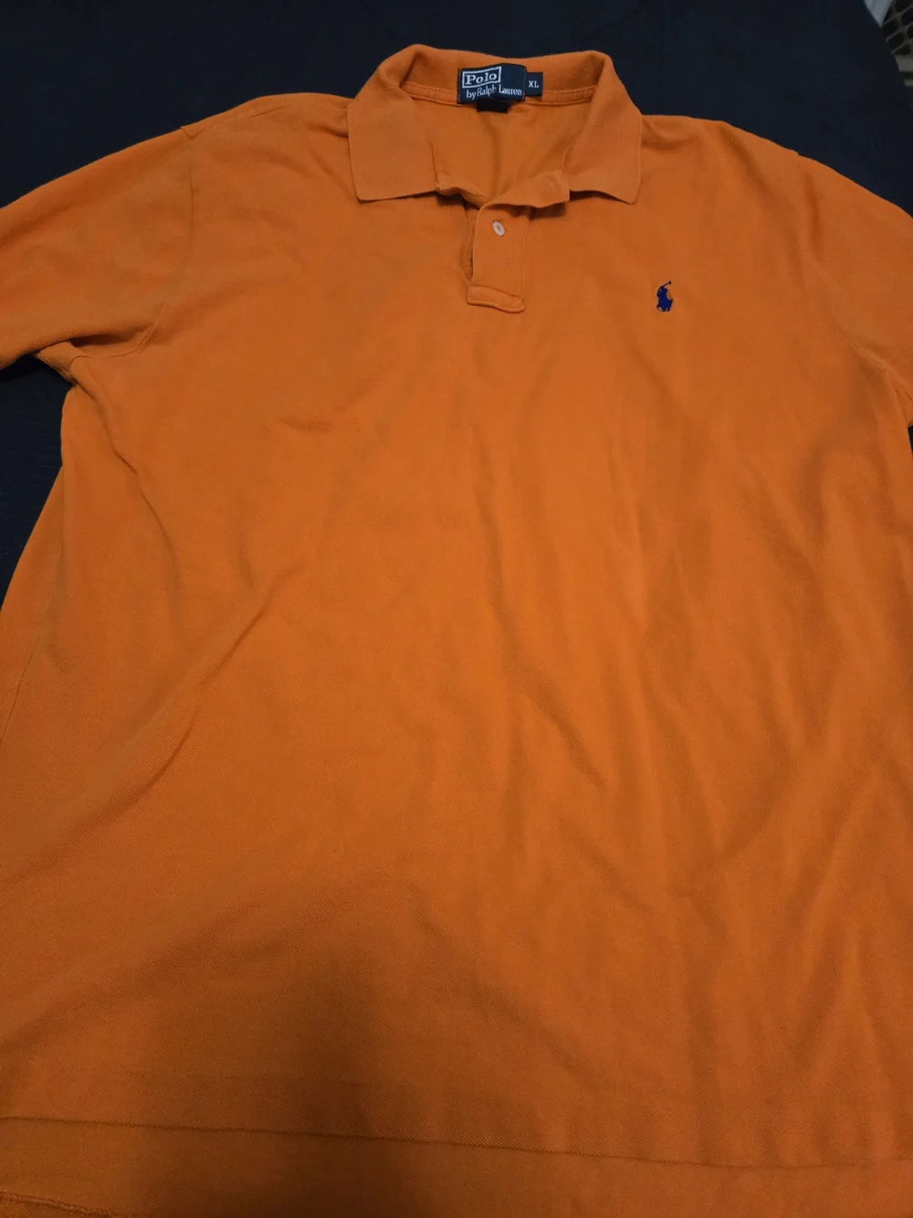 Polo Ralph Lauren Men’s Orange Classic Polo Shirt Xl Blue Pony